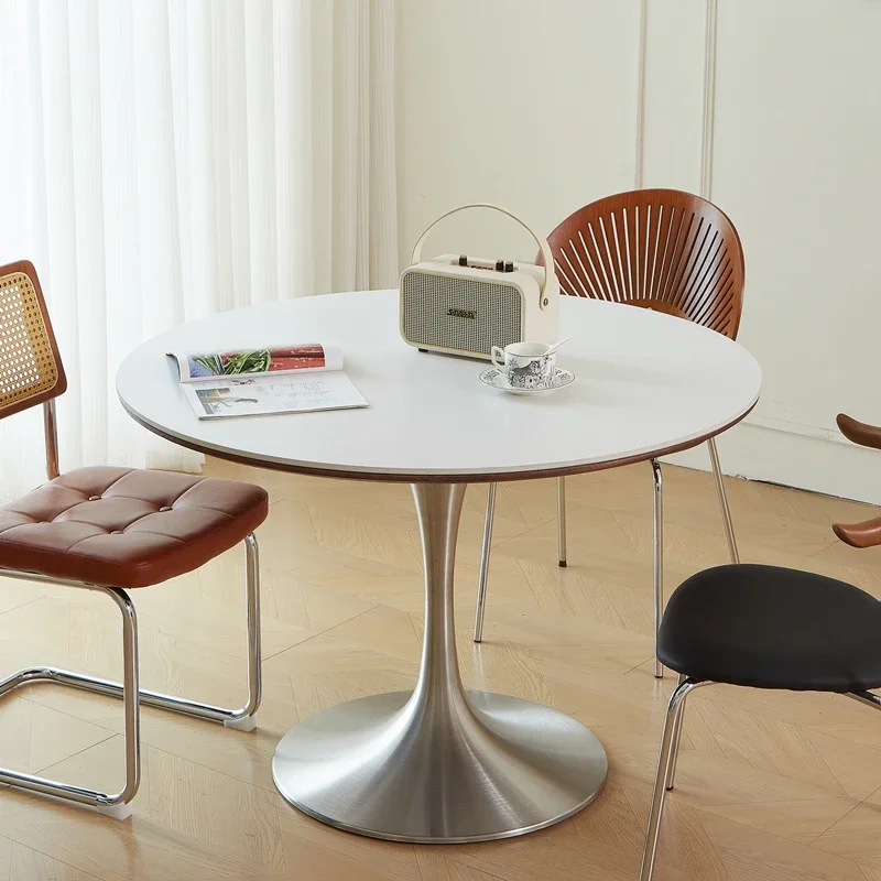 

Desk Simple Modern Round Dining Table Rock Console Side Dressing Center Coffee Table Design Mesa Jantar Restaurant Sets