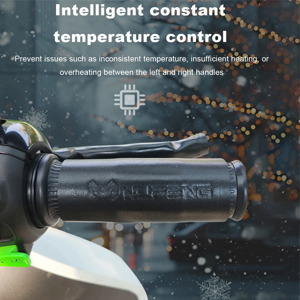 Apertos aquecidos para guidão de motocicleta, aquecedor usb, antiderrapante, elétrico, aquecido, 3 engrenagens, antivibração, mangas mais quentes