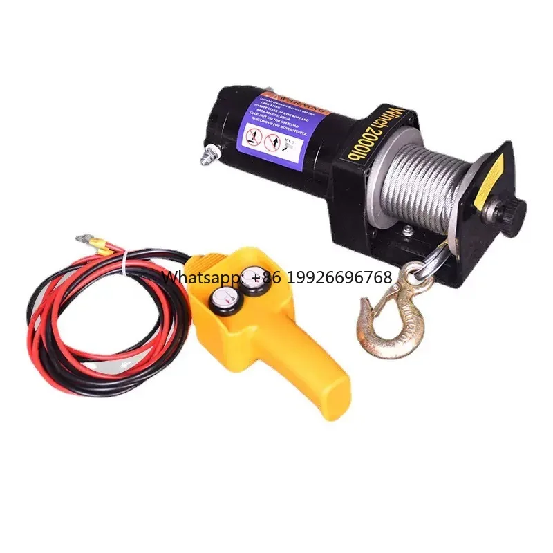 

24V 2000LB Electric Winch for Boat Steel Wire Rope for Auto Application 12V Electric Winch