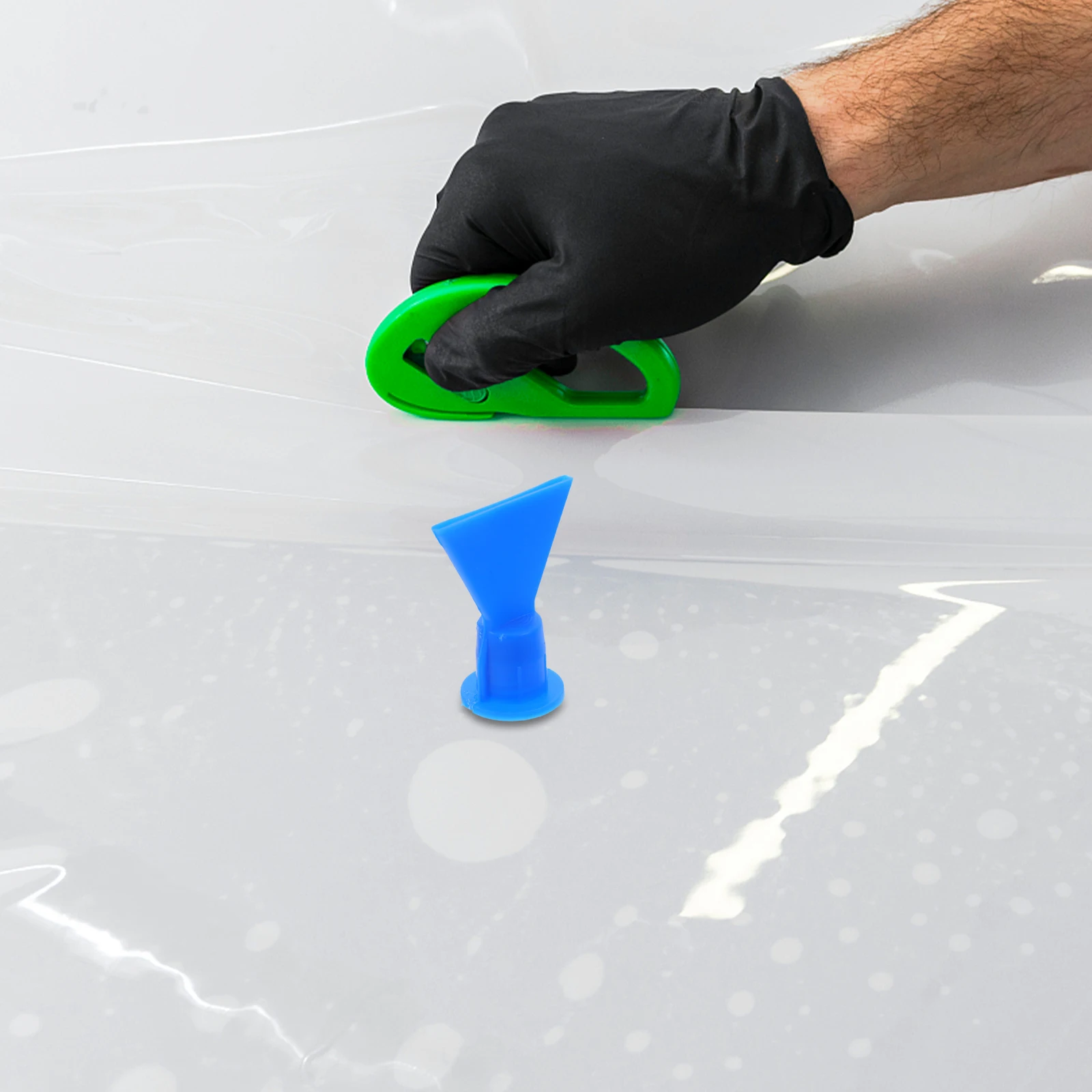 

2pcs Flat Nozzle For Automotive Bodywork Universal Sealant Applicator Tool Durable Plastic Replacement Tips Caulking Dispenser