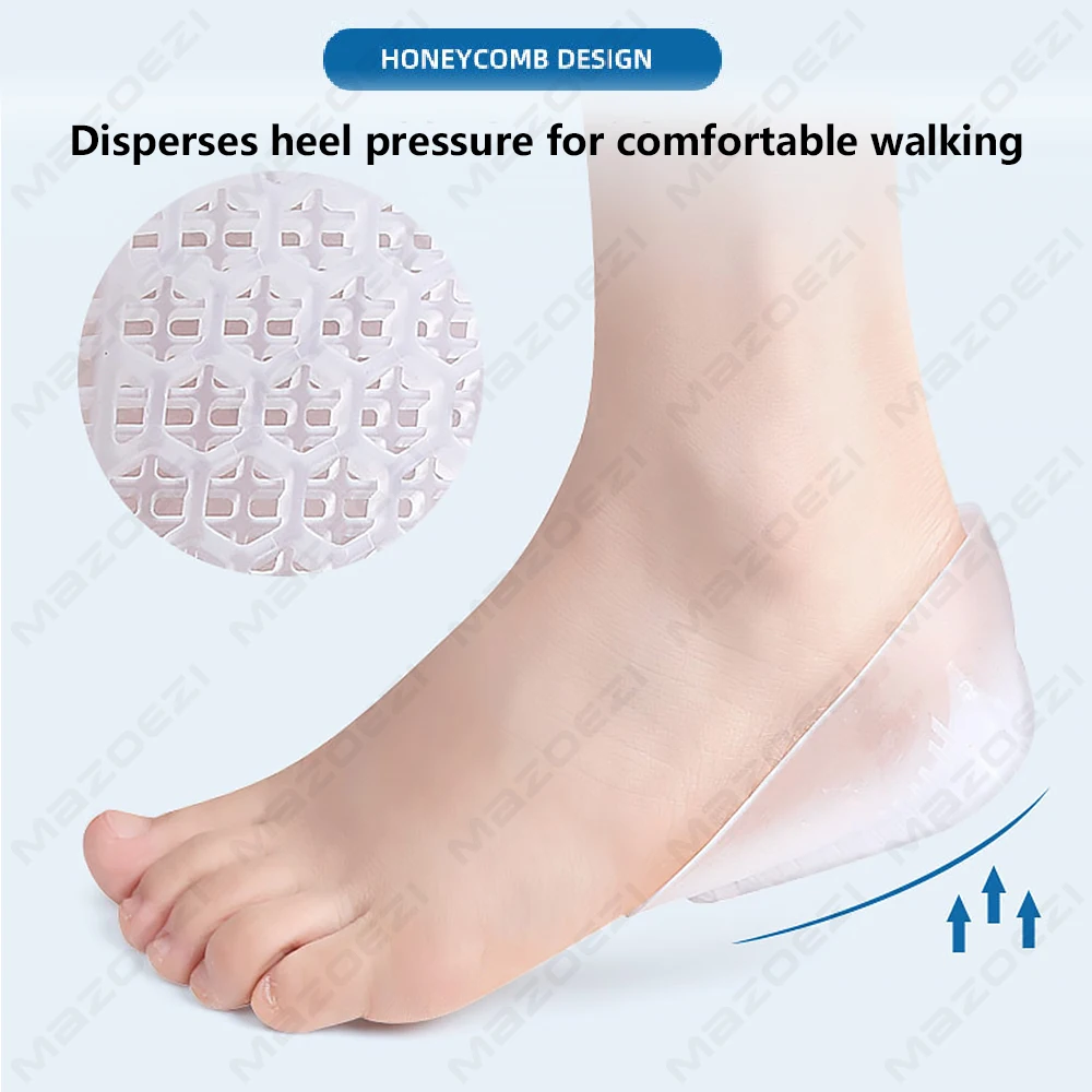 2pcs Gel Heel Cushion Inserts For Shoes Silicone Heel Cup Pads For Bone Spurs Pain Relief Protectors Plantar Fasciitis Insoles