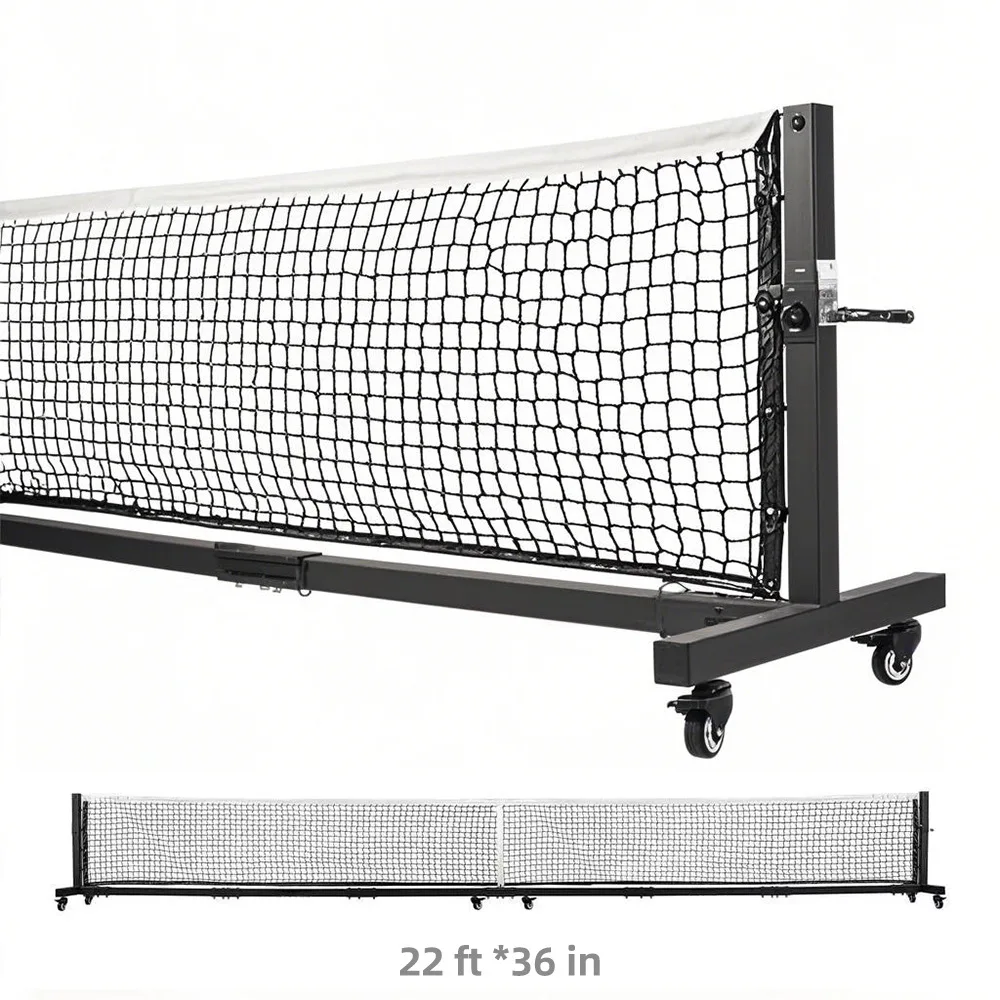 USAPA-certified high-end 22 * 3-foot portable adjustable scraping net with custom logo on wheels for entertainment and training
