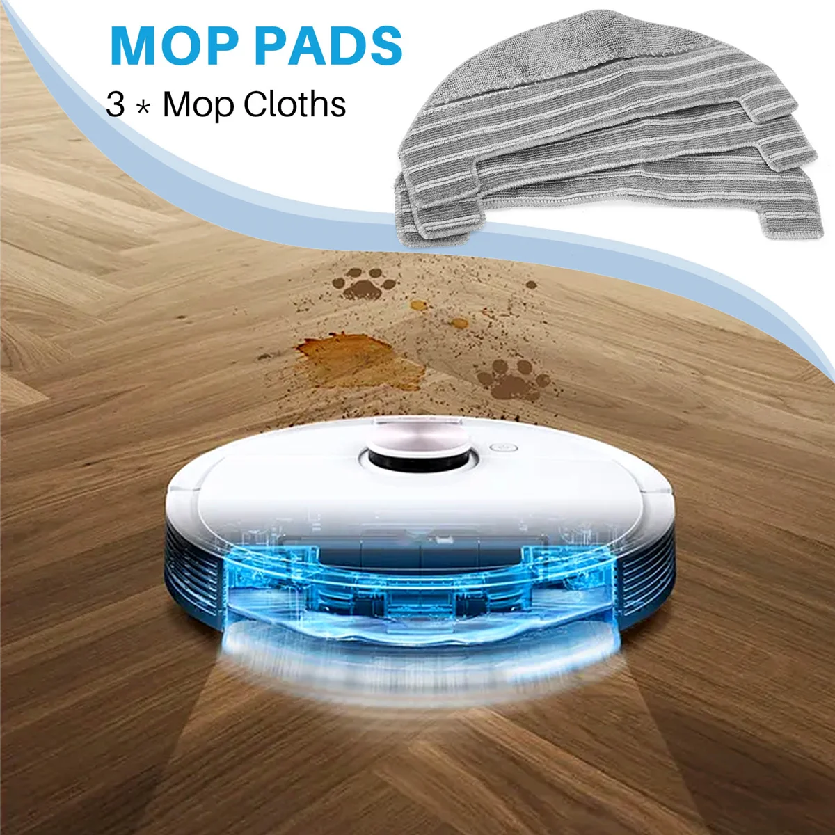 3 Stück Mopptuch für Pro scenic M8 Pro/Ultenic T10 Roboter Staubsauger Haushalts reinigungs werkzeuge Zubehör Ersatz