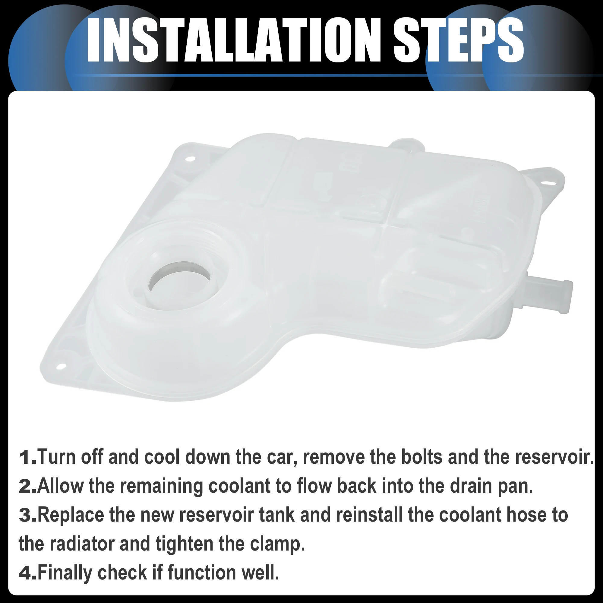 

UXCELL Резервуар для расширения охлаждающей жидкости, бутылка для расширения охлаждающей жидкости двигателя для Audi A4 1998-2001 гг.