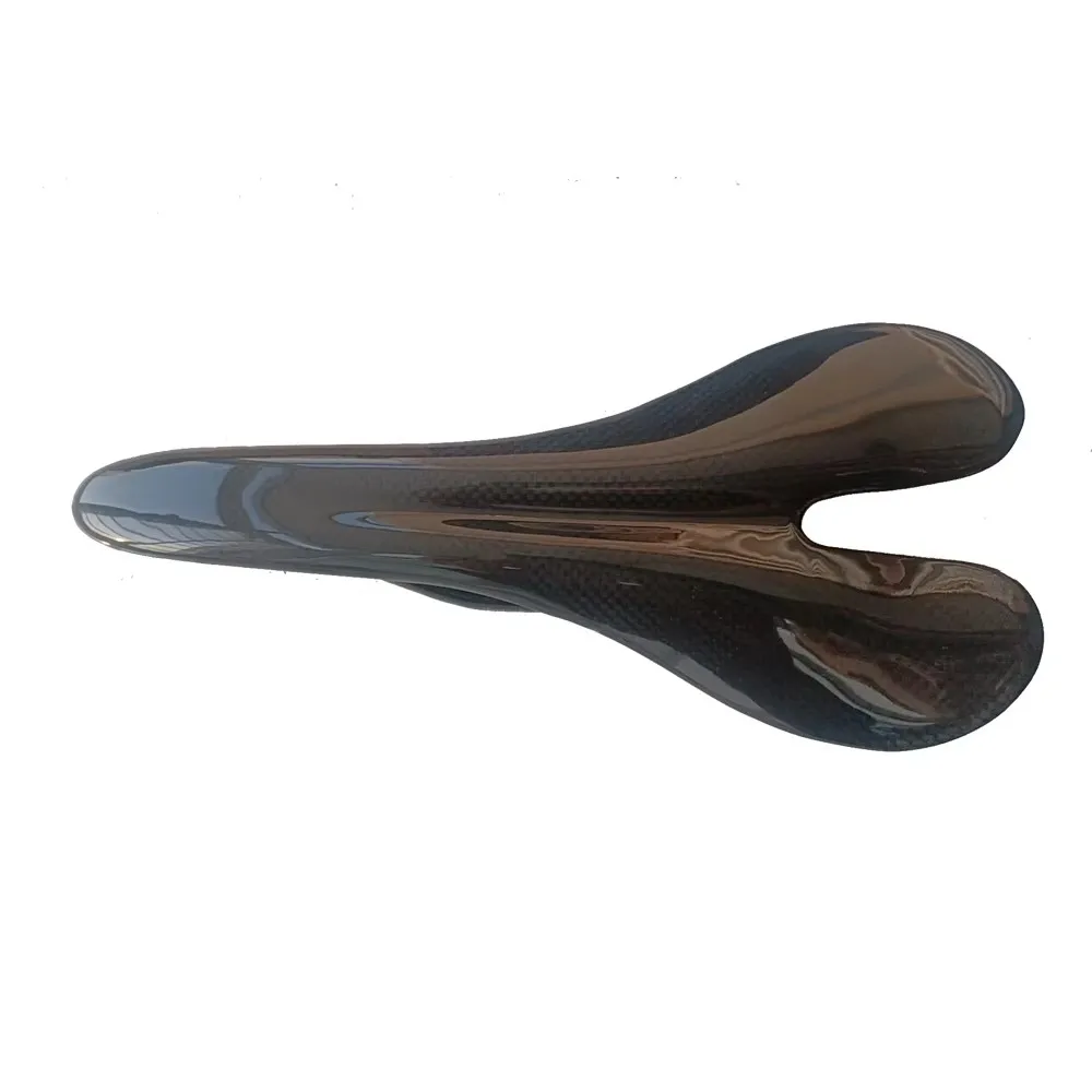 

Mountain Bike Carbon Fiber Open Seat Cushion, Saddle 3K Glossy/Matte, with Dongli T700