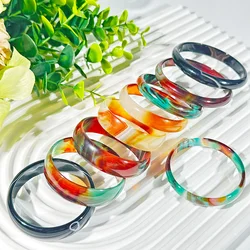 1PC Colorful Natural Agate Children's Bangle,Cute Vintage Elegant Hand Jewelry,Holiday Gift.Christmas Gift Reiki Healing Crystal