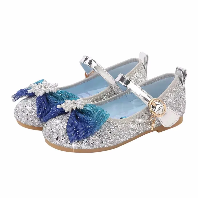 Disney Princess Elsa Shoes Girls\' Frozen Fantasy Sequins Performance Shoes Girls\' Shoes Crystal Soft Sole Performance Shoes Size