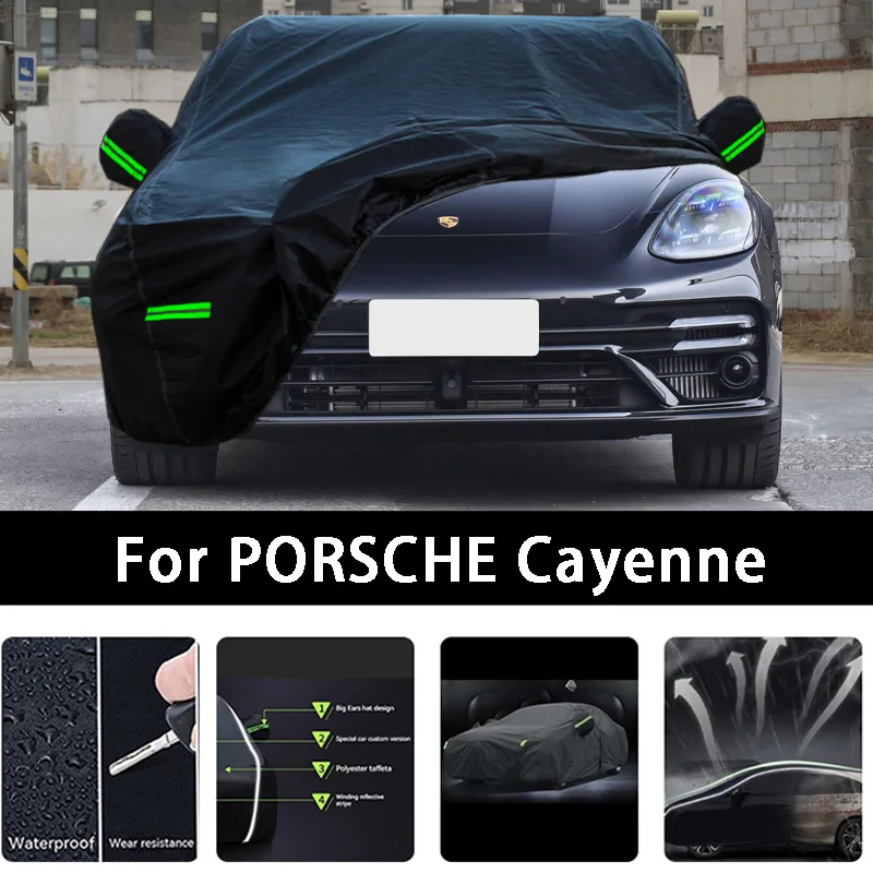 

Для PORSCHE Cayenne 2017-наружная защита, полные автомобильные Чехлы, снежный чехол, Солнцезащитный водонепроницаемый пыленепроницаемый внешний автомобильный аксессуар