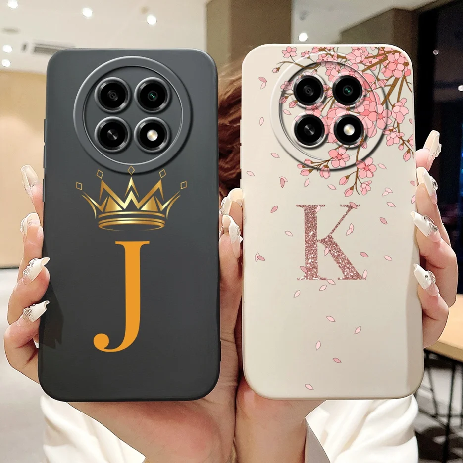 For Oppo A2 Pro 5G Case PJG110 Cute Crown Letters Cover Shockproof Soft TPU Phone Case For Oppo A2 Pro A2Pro Fundas 6.7'' Bumper