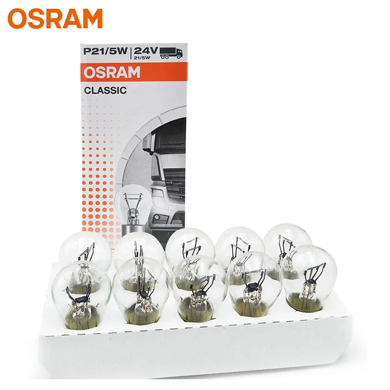 OSRAM 24V P21/5W S25 1157 Truck Standard Brake Light Reverse Lamps Original Auto Signal Bulbs BAY15d 7537 Wholesale (10pcs)