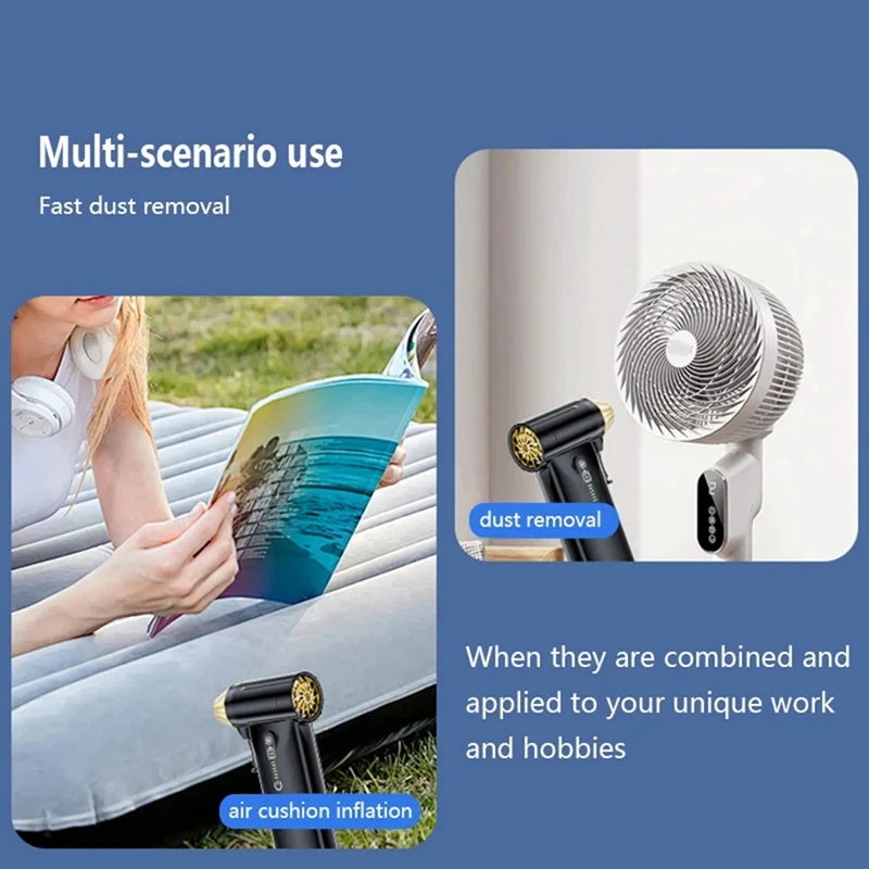 New 130000RPM Hurricane Handheld Dust Blower Can Be Used For Snow Blowing, Barbecue Assistance, Car Cleaning-AT64