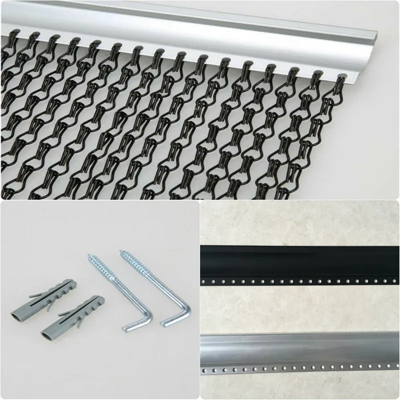 Metal Decor Premium Aluminium Chain Curtain for Entertainment Door, Atmosphere-Boosting & Privacy-Enhancing