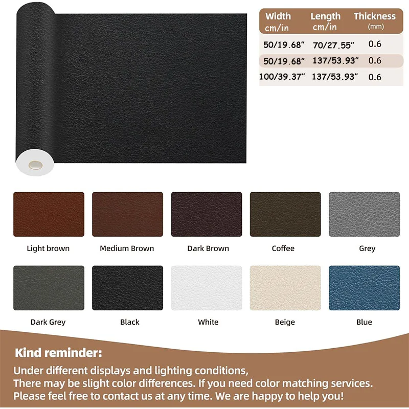 Leather Repair Patch, Repair Patch Self Adhesive Waterproof, DIY Large Leather Patches for Couches, Furniture, Kitchen Cabinets