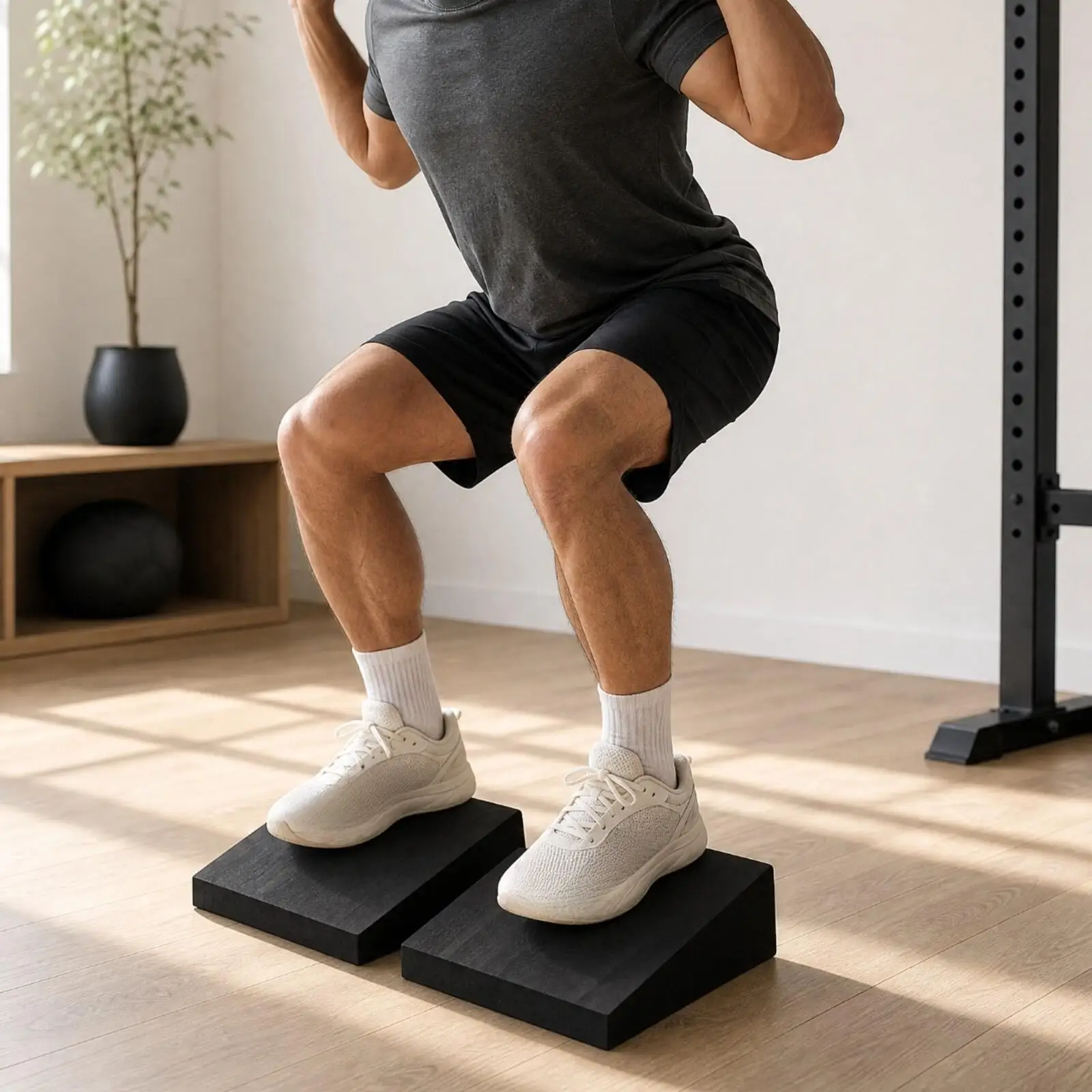 Compact EVA Slant Board for Squat Depth Improvement Calf Stretching Wedge for Ankle Mobility for Gym Training Sessions