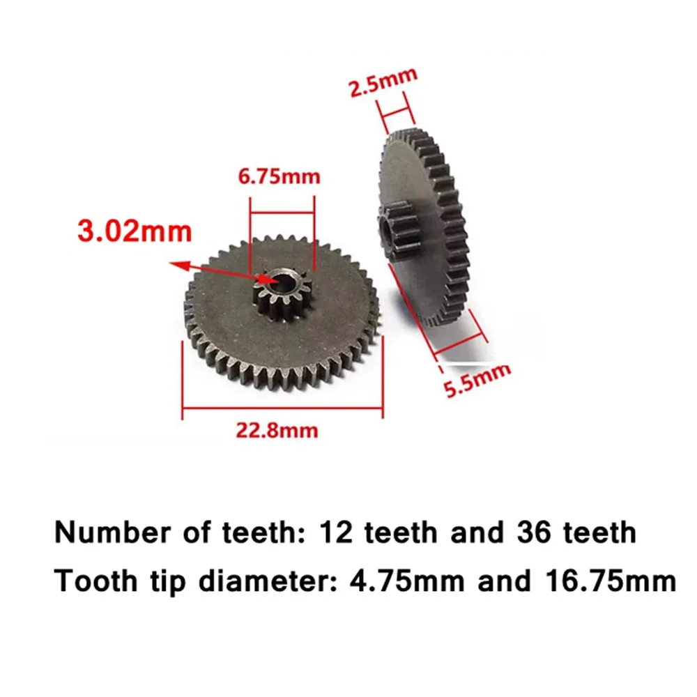 0.5M metalowa przekładnia pojedyncza/podwójna przekładnia 18/24/36/42/50 zębów 3/4/6mm DIY części do modeli