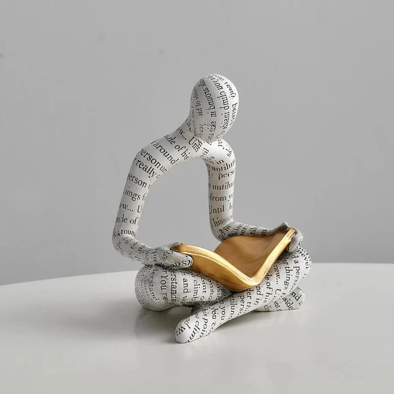 Home Decoration Abstract Figure Sculpture Creative Desk Ornament Interior Accessories