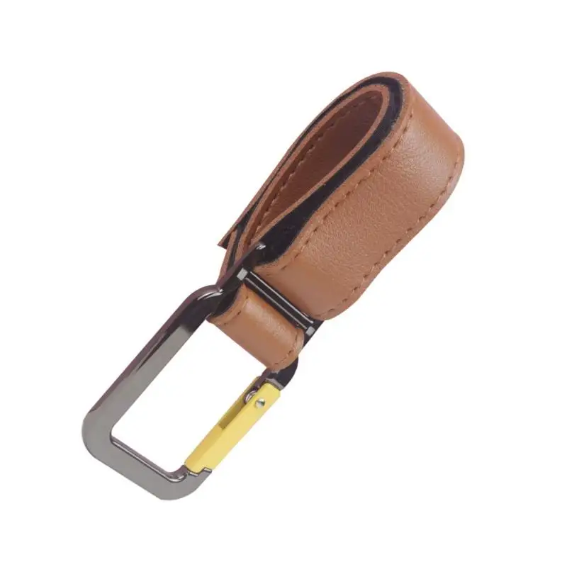 خطاف عربات الأطفال العملي U13F مع مشابك من سبائك الزنك وحزام PU قابل للتعديل لعربات الأطفال وعربات التسوق