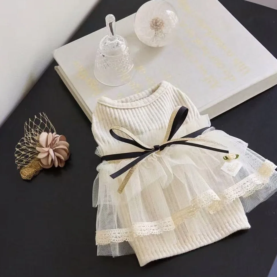 Ropa para gatos y perros: chaleco con lazo y falda princesa - imagen 3