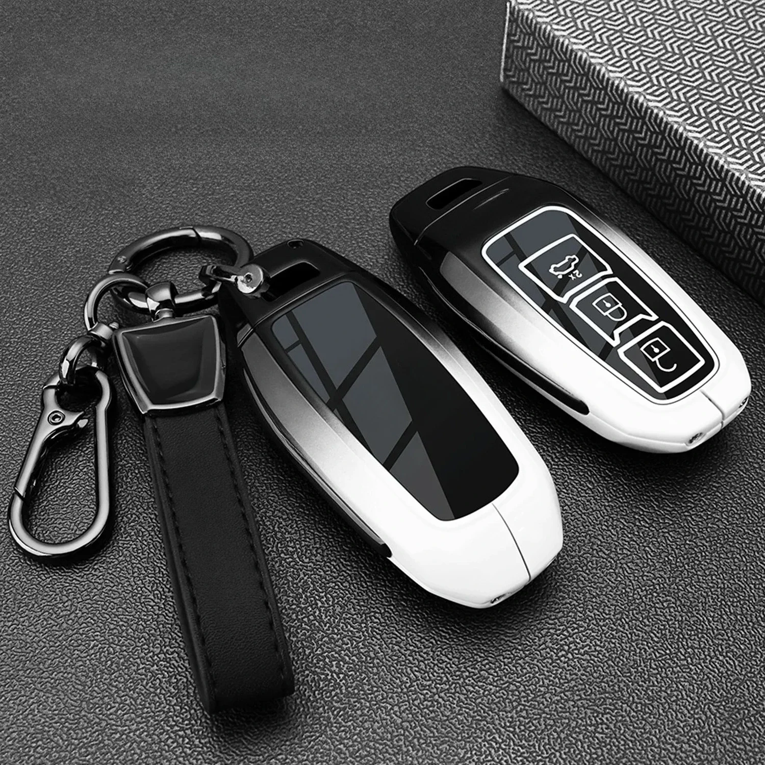 Special high-end metal all inclusive key set box For Audi A5l A3 A6 A7 Q5 Q7 Q3 new 2025 Car remote control protective shell