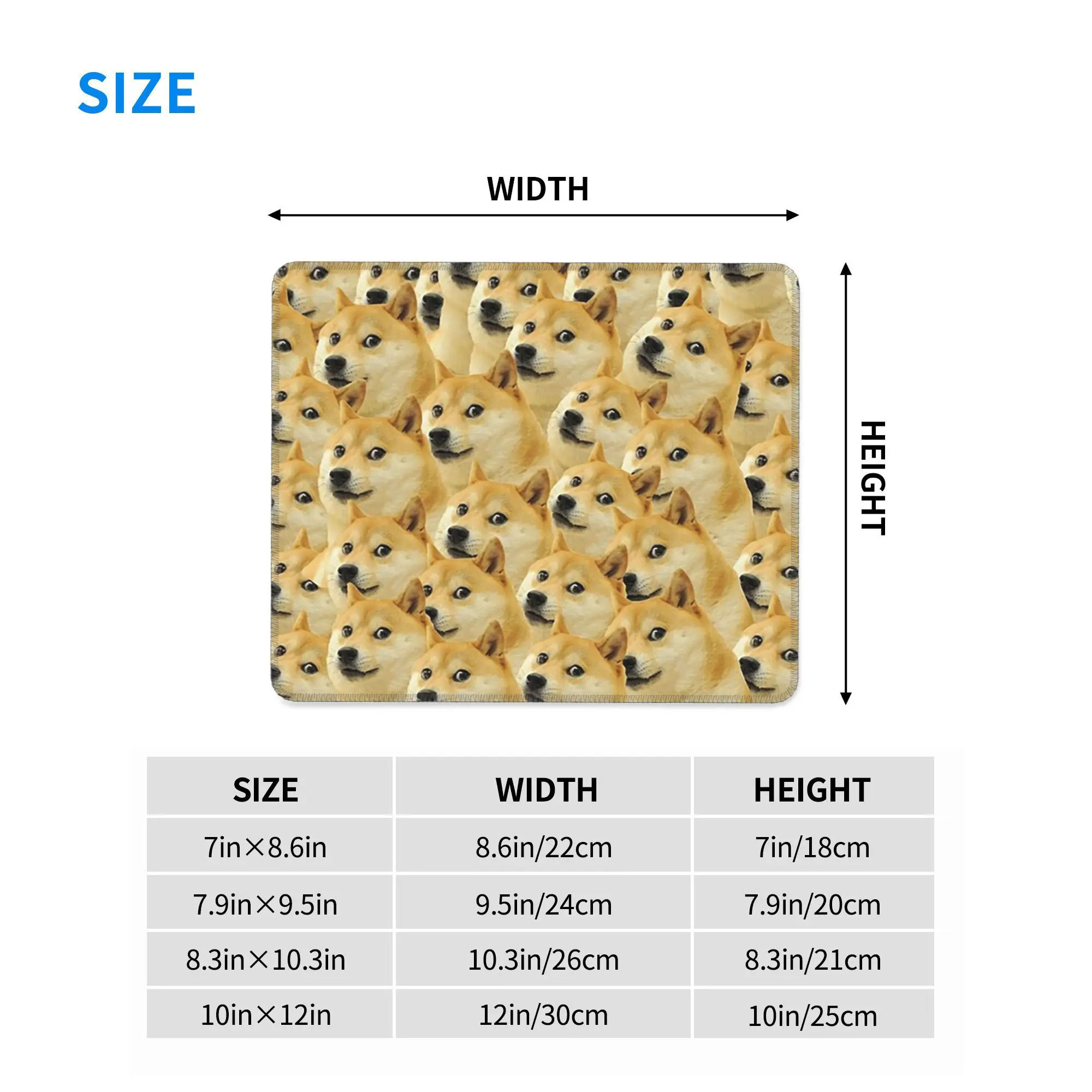 Doge Wow узор Шиба-ину собака мем монтаж коврик для мыши компьютерная клавиатура коврик для мыши геймер ПК коврик для ноутбука