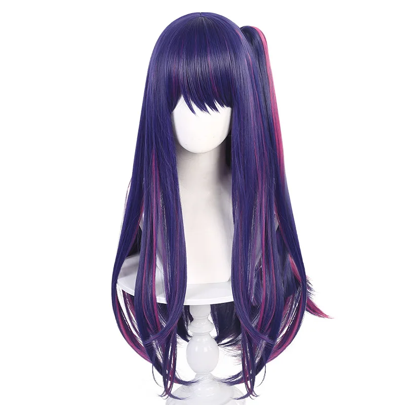 Oshi No Ko Hoshino Ai Cosplay Anime Girl Wig Costumes Props 80cm Heat Resistant Synthetic Hair Halloween Fancy Dress Up Party