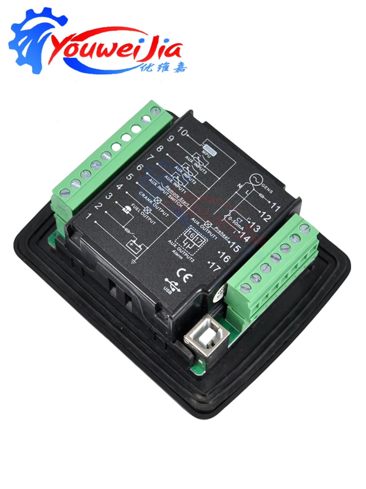 MeBay DC30D/DC32D Diesel Genset Control Module Small Generator Controller Panel with USB Interface for Parts And Accessories