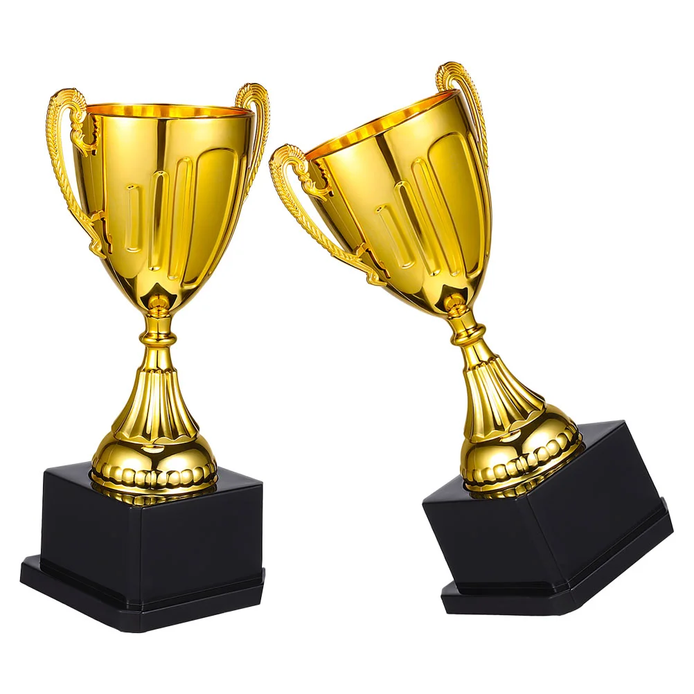 

2 Pcs Game Trophy Award Winner Party Celebration Trophies Model Cup Decor for School Ceremony Basketball