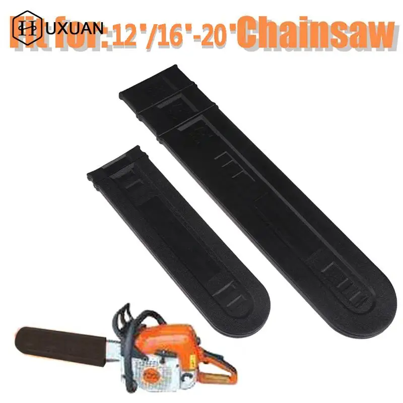 Chainsaw Bar Cover Scabbard Guard Universal Guide Plate For Stihl 12Inch - 16-20Inch Black