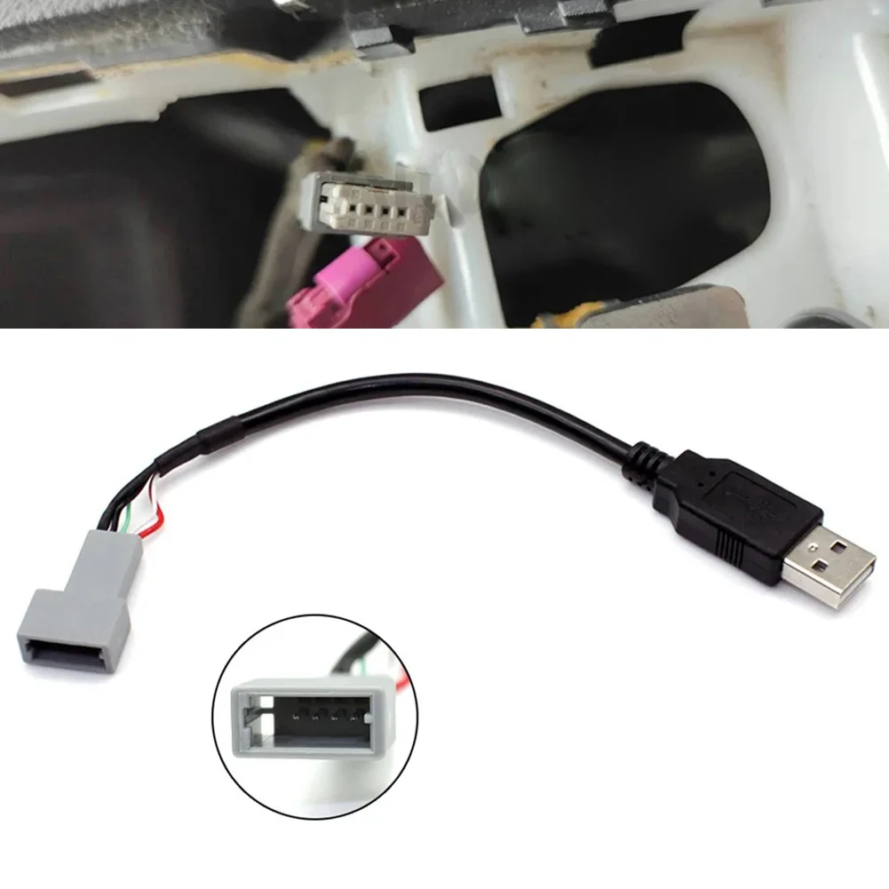 For Hyundai For Kia USB2.0 Conector Female To Male For Android Multimedia 4 Pin Wire Harness Connector Replancement