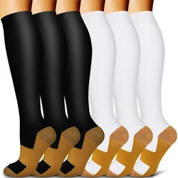 S-XXL 탄성 압축 양말 남성 여성 튜브 간호사 부종 임신 비행 여행 정맥류 하이킹 러닝 마라톤 양말