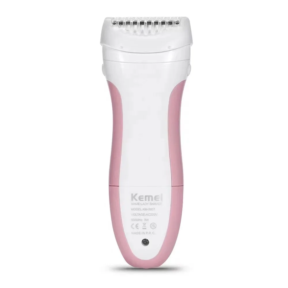 Kemei KM-5001 Electric Lady Shaver Razor Haircut Epilator Arm Leg ascella Body Hair Remover Trimmer ricaricabile per viso corpo