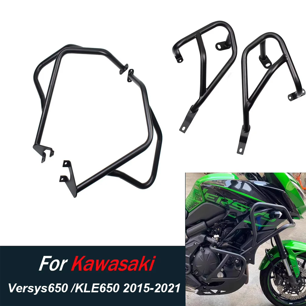 

﻿ For Kawasaki Versys650 Versys 650 2015-2021 Motorcycle Crash Bar Frame Engine Protection Guard Bumper Protector Accessories