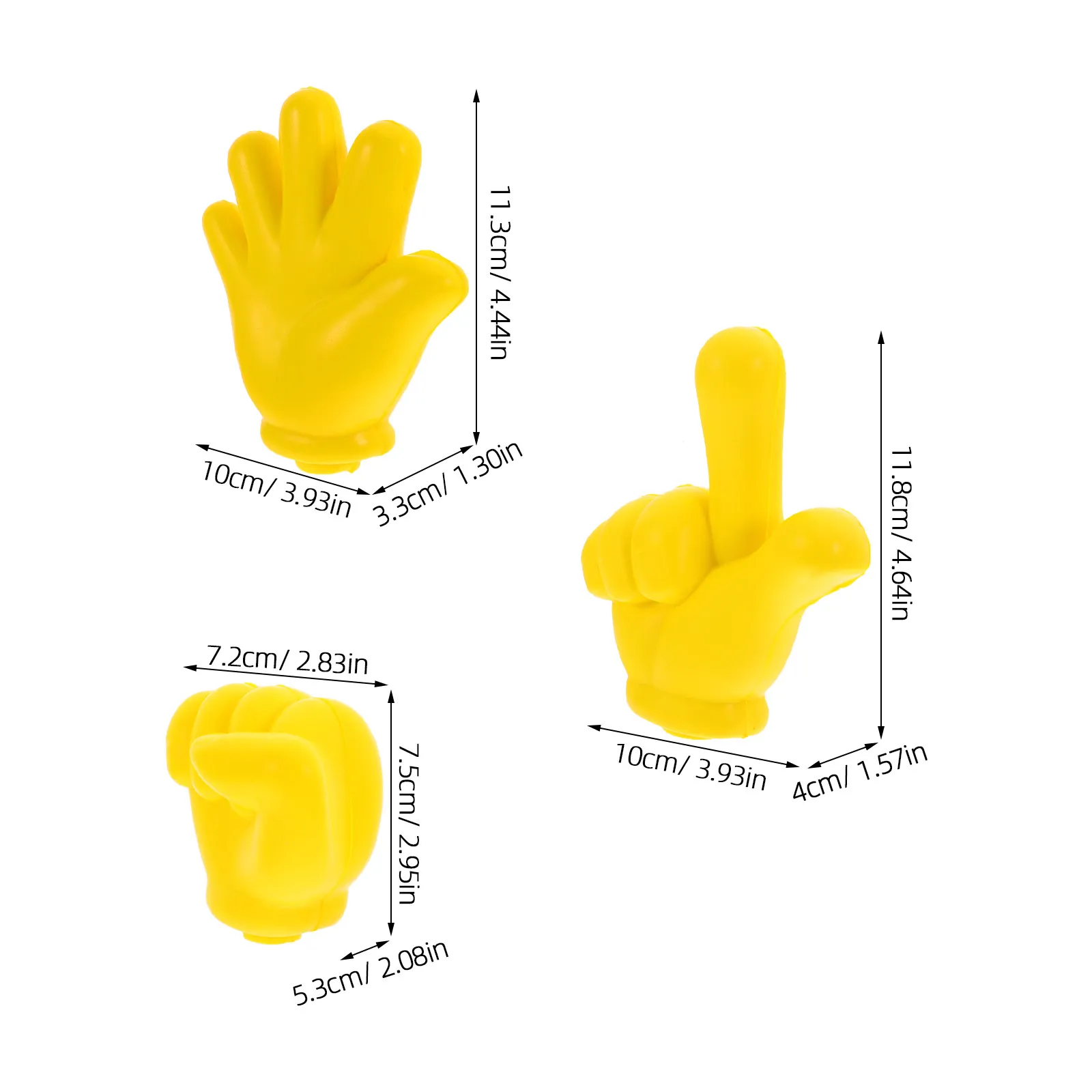 3Pcs PU Foam Hand Gesture Stress Ball Rock Paper Scissor Squeeze Game Accessory Interactive Party Favor for Kids Adults