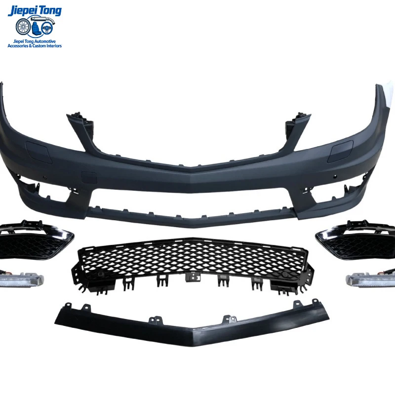

Suitable for 08-10 Mercedes-Benz C-Class W204 upgraded to 11-14 C63 front bumpers, side skirts, hood, and large rear sp