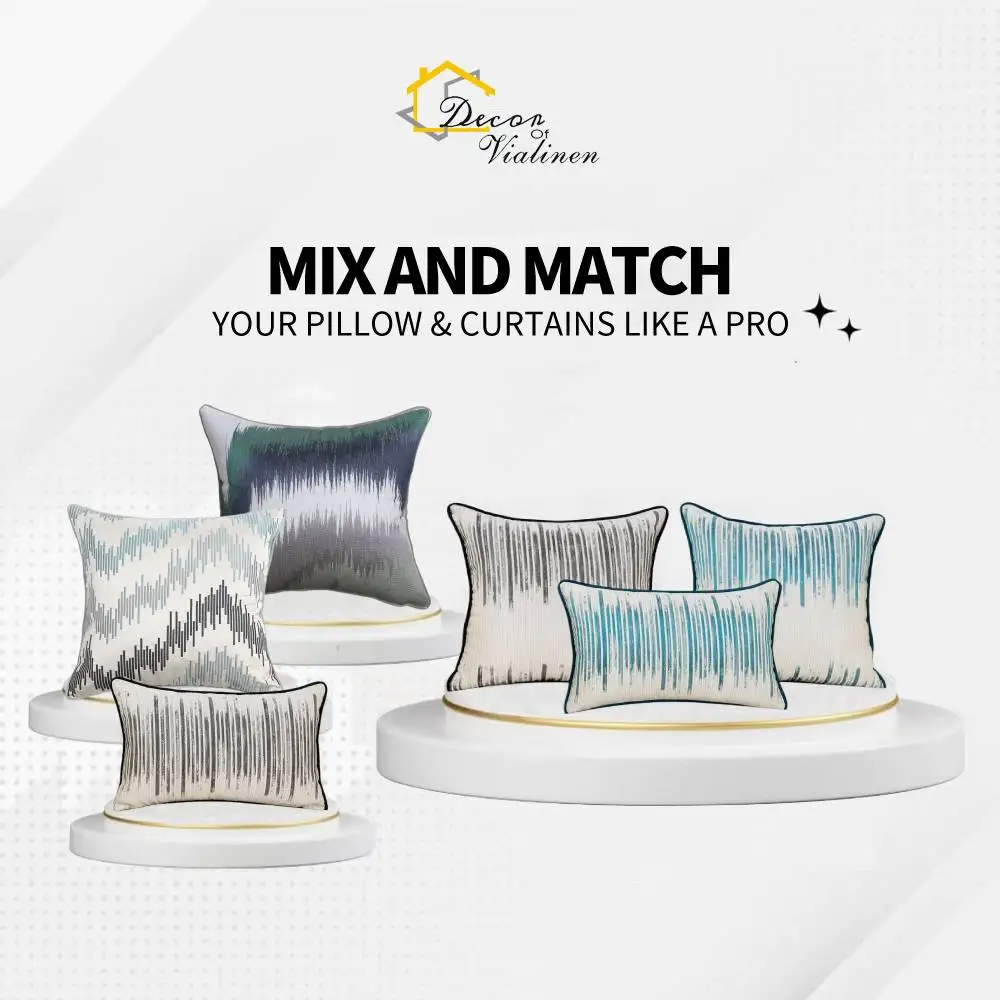 

Jaquard-square cushion cover, gray and blue embroidery, luxury cushion cover, home decoration, 20x20,18x18