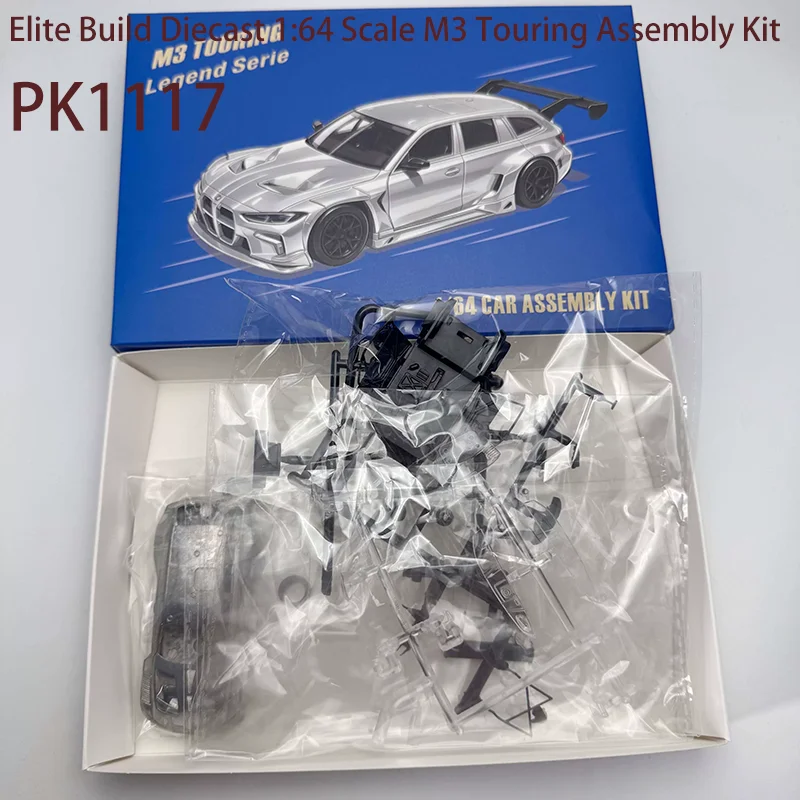 Elite Build Diecast 1:64 Scale M3 Touring Assembly Kit Alloy Car Model Static Display Collectible Toy Gift Souvenir Decoration