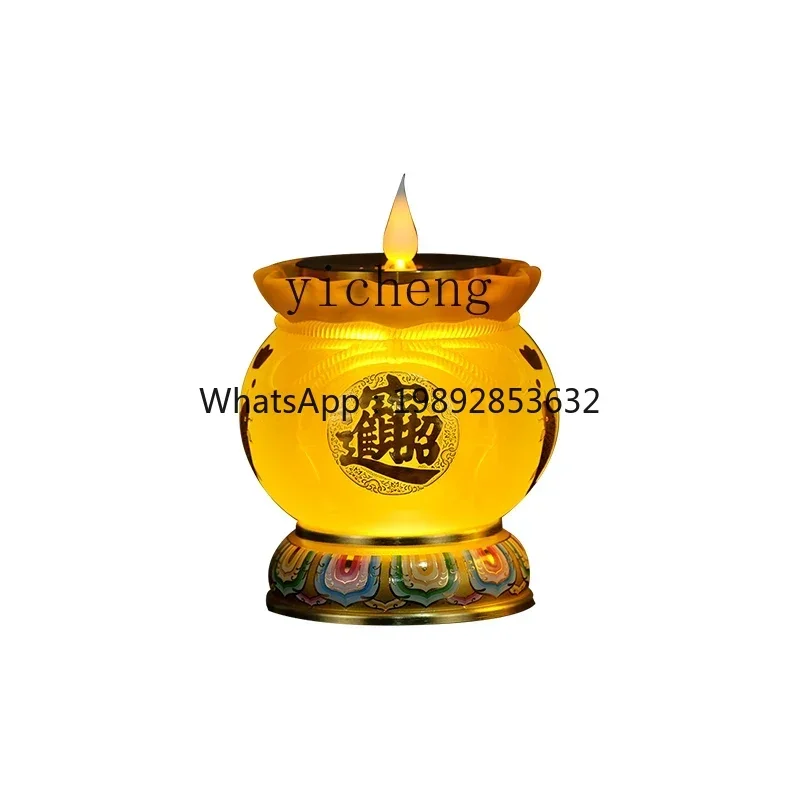 B1 glazed Buddha front supply lamp household Bodhisattva Guanyin simulation battery plug-in