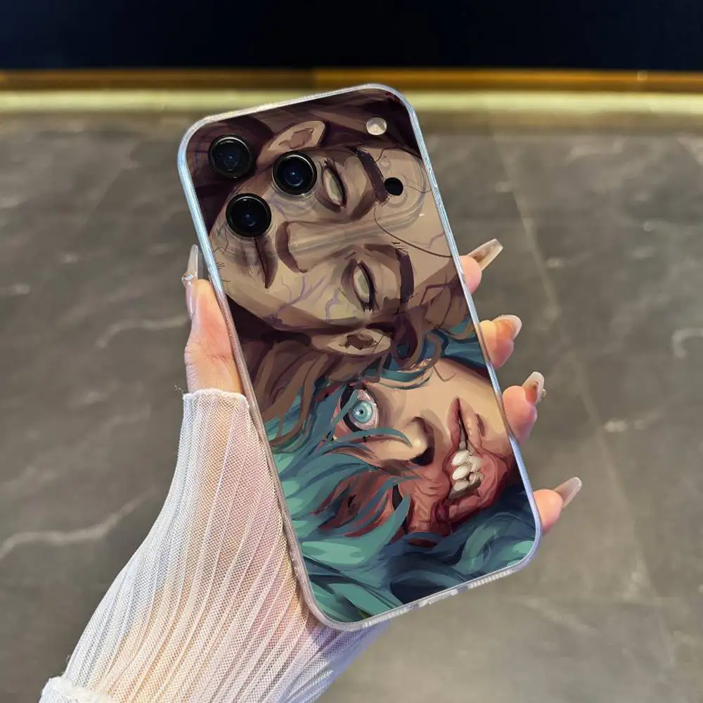 حافظة هاتف كارتون S-Sally Face SF لهاتف آيفون 17,16,15,14,13,12,11 Pro,Max,Plus,X,XS,XR,SE4,E غطاء ناعم شفاف صغير