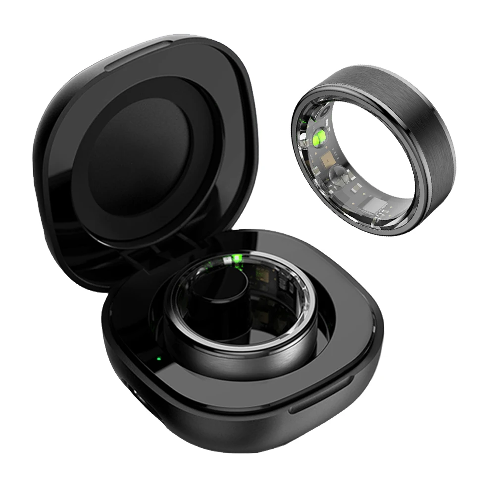 Anello intelligente per uomo donna, monitoraggio della salute del sonno della frequenza cardiaca, impermeabile IP68 e 5 ATM, modalità multi-sport, batteria a lunga durata