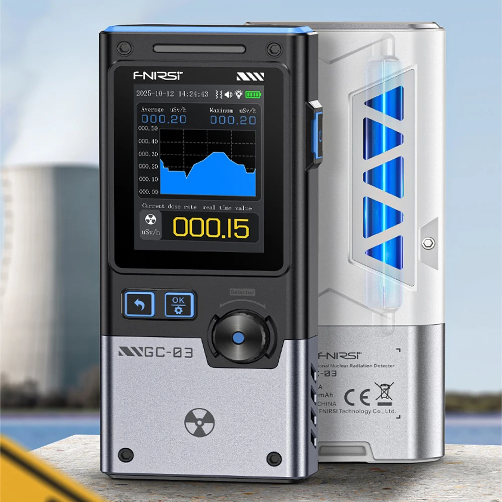 

FNIRSI GC-03 3 IN 1 Electromagnetic Radiation Detector Electric & Magnetic Field Strength Detecter RF Power Temperature Monitor