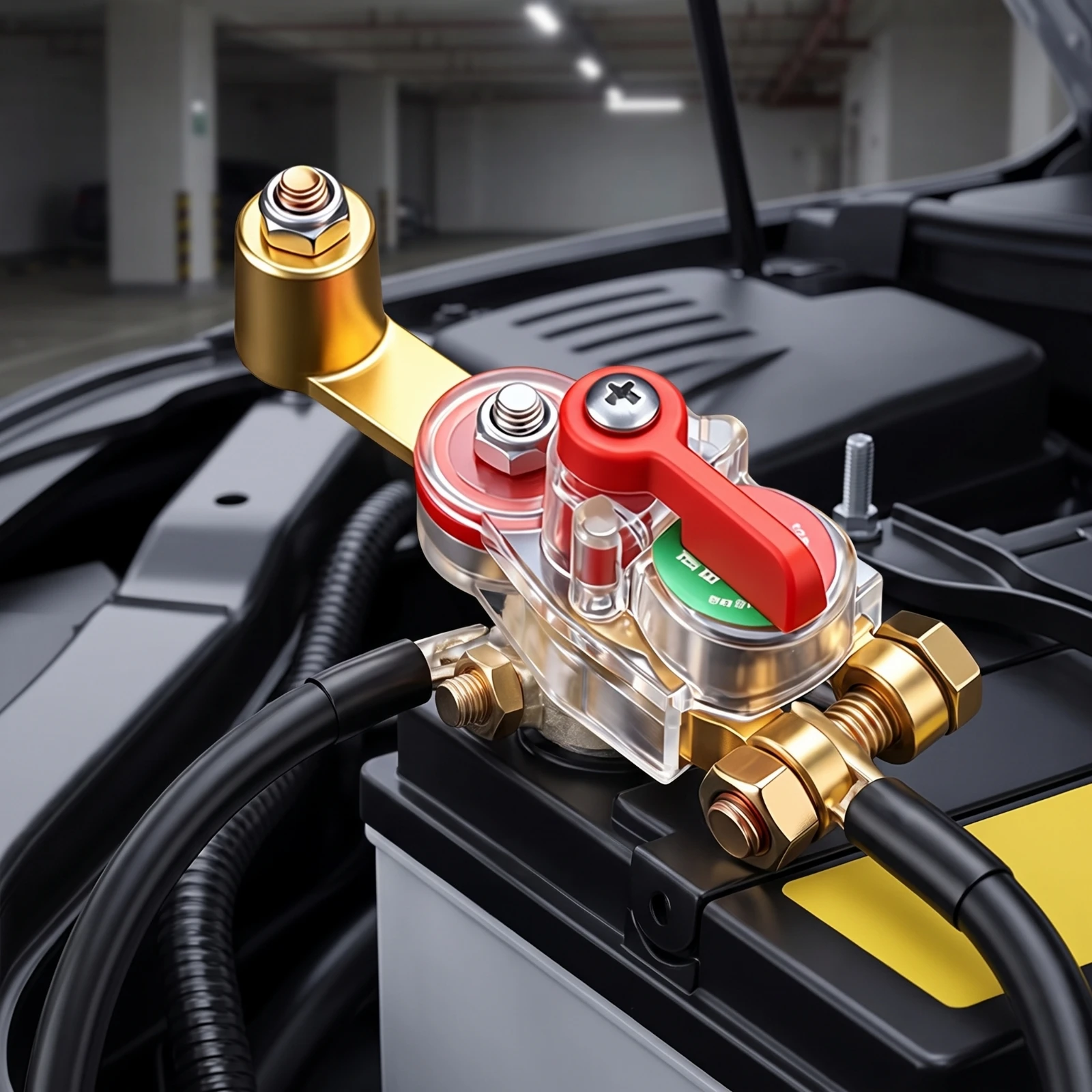 Battery Disconnect Switch Rotary Battery Cut-off Switch Compact Easy Installation for Mechanics, Automotive Maintenance