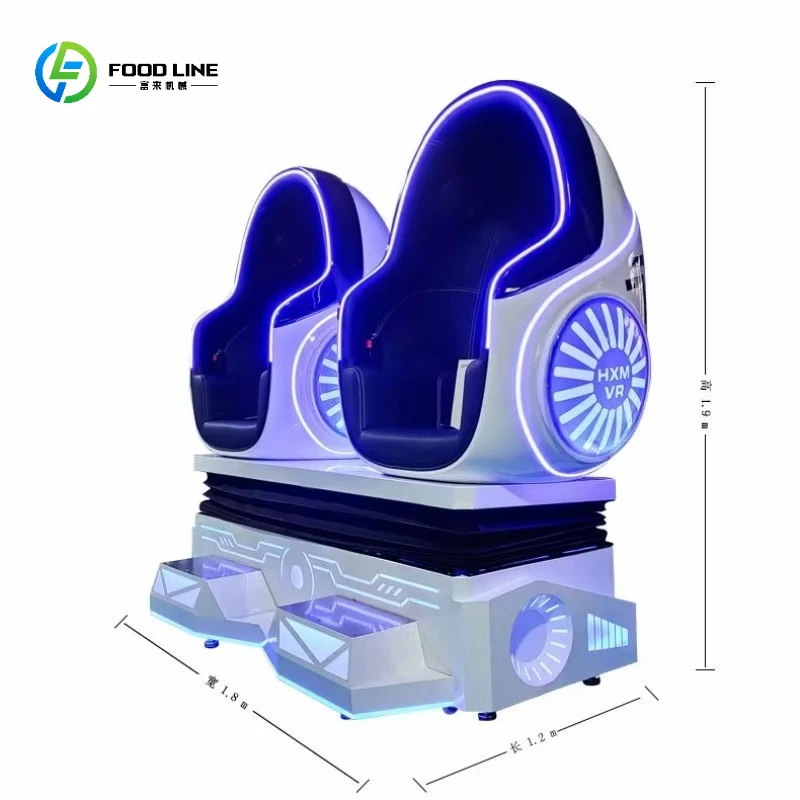 2026 Hot Sale FL Double Seat Blue 9D VR Cinema Egg Chair Game Simulator Virtual Reality VR EggTheme Park Amusement Vr Customized