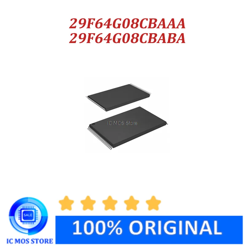 

5PCS MT29F64G08CBABA 29F64G08CBABA 29F64G08 MT29F64G08CBABAWP:B TSOP48
