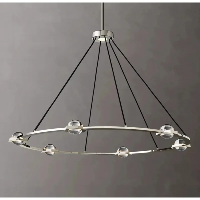 

Modern Crystal Chandeliers Round LED Ring ÉClatant Chandelier Lighting Bedroom Dining Room Living Room Hanging Lamps Lustre