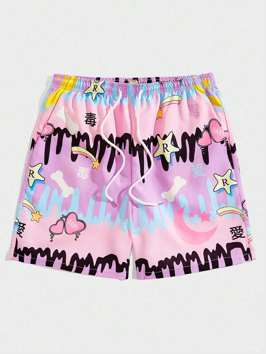 

Гавайские женские спортивные шорты большого размера, летние повседневные шорты с завязками на талии, уличные мужские шорты для бега, спортивная одежда