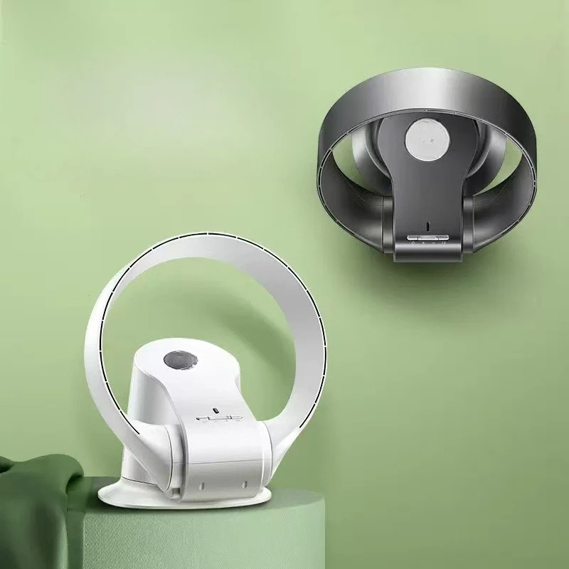Wall-mounted desktop multi-function bladeless air circulation remote control electric fan