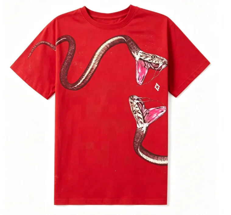 2026 Snake-wing Short-Sleeved Printed T-Shirt - Suitable for both men and women Made of pure Fashionable and versatile top