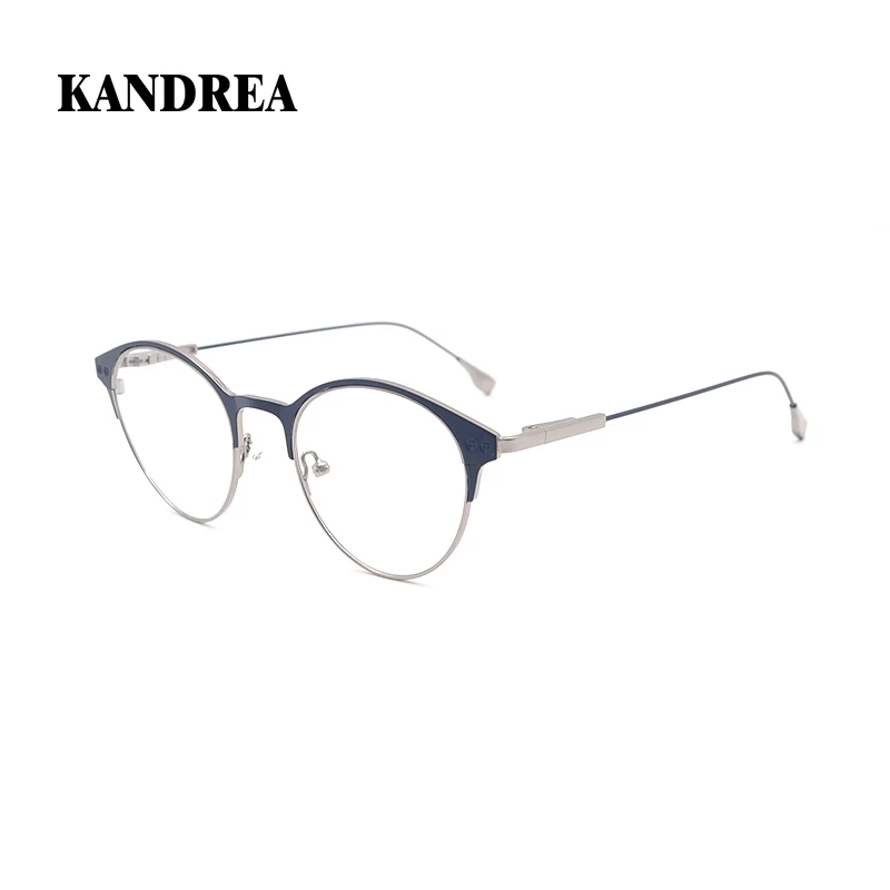 

KANDREA Round Alloy Glasses Frame Men Women Ultralight Vintage Retro Eyewear Optical Myopia Prescription Eyeglasses JDY0266