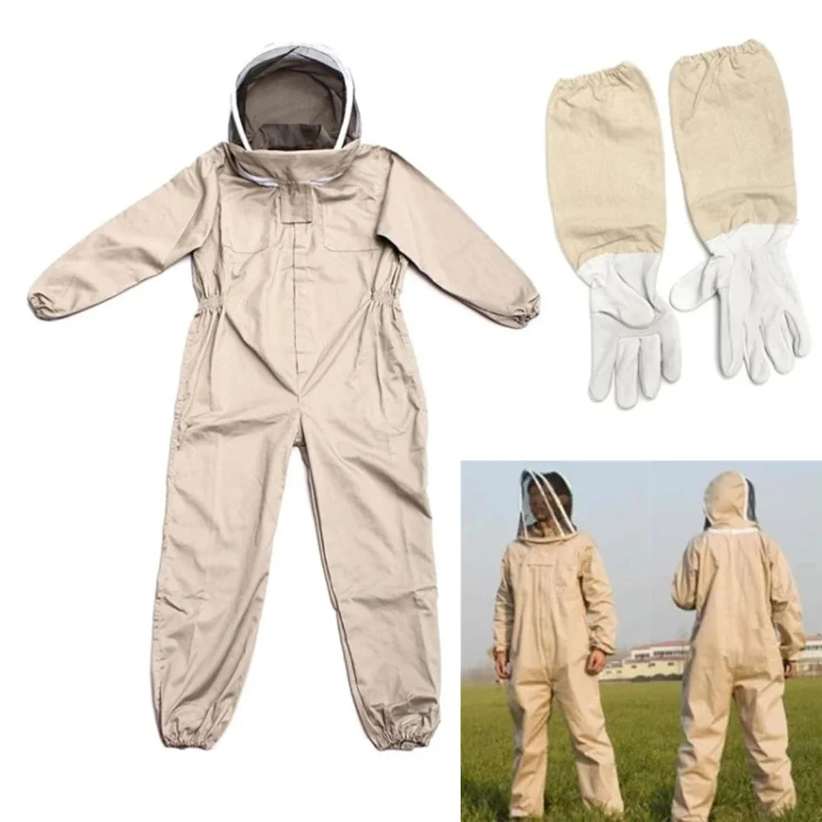 Beekeeping Suit With Gloves Beepeer Clothes Beekeeper Breathable Clothing High Quality Professional Man Bee Keeping Equipment