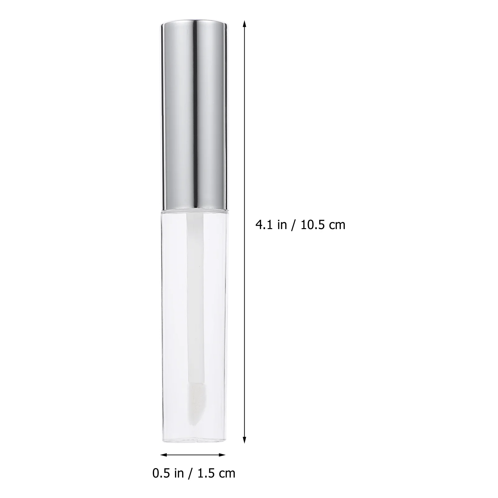 12Pcs 10Ml Empty Lip Gloss Tube Portable Storage Container Creative Chic Design for Travel Skincare Silver